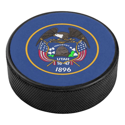 ユタ州旗と愛国的なホッケーパック アイスホッケーパック (3/4)
