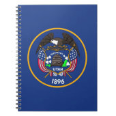 ユタ州旗の付いたノート州 ノートブック (正面)
