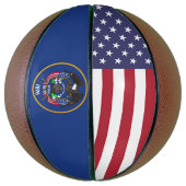 ユタ州旗を持つフルサイズバスケットボール バスケットボール (縦)