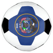 ユタ州旗を持つ愛国的なサッカーボール サッカーボール (回転)