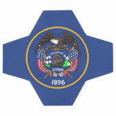 ユタ州旗を持つ愛国的なサッカーボール サッカーボール (フラット)
