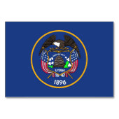 ユタ州旗を持つ愛国的なテーブルカード テーブルナンバー (正面)