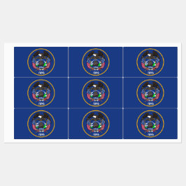 ユタ州旗を持つ愛国的な州 ラベル