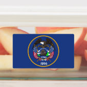 ユタ州旗を持つ愛国的な州 ラベル (貼付)