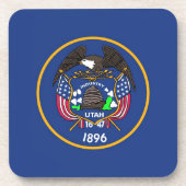ユタ州旗を持つ懸命プラスチックのコースター コースター (正面)