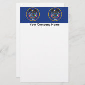 ユタ州旗を持つ文房具 便箋 (正面/裏面)