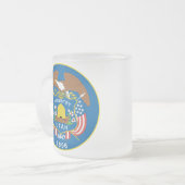 ユタ州旗コーヒーマグ フロストグラスマグカップ (正面左)