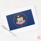 ユタ州旗ステッカー 長方形シール (封筒)