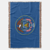 ユタ州旗デザインデコール スローブランケット (正面縦)
