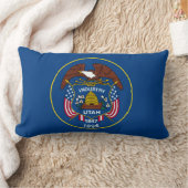 ユタ州旗デザイン ランバークッション (ブランケット)