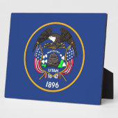 ユタ州旗プラーク フォトプラーク (側面)