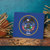 ユタ州旗プラーク フォトプラーク (側面)