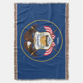 ユタ州旗プリント愛国的 スローブランケット (正面縦)