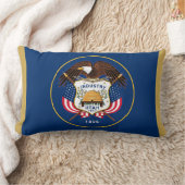 ユタ州旗プリント愛国的 ランバークッション (ブランケット)
