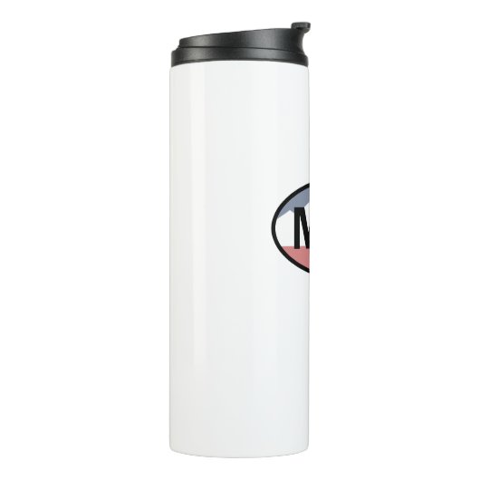 ユタ州旗マウンテンサイクリング楕円 タンブラー (回転左)