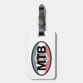 ユタ州旗マウンテンサイクリング楕円 ラゲッジタグ (裏面縦)