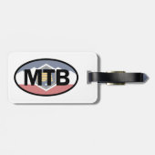 ユタ州旗マウンテンサイクリング楕円 ラゲッジタグ (裏面横)