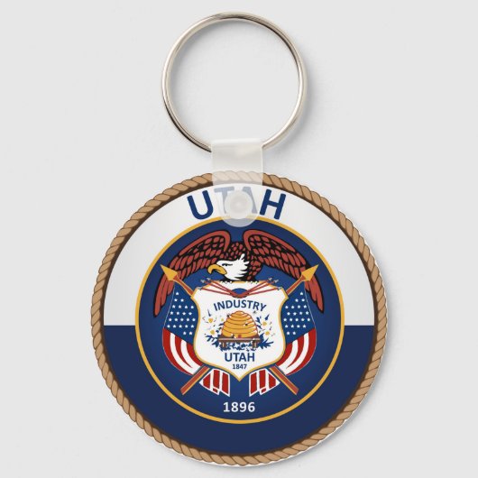 ユタ州旗州 キーホルダー (正面)