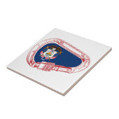 ユタ州旗登山カラビナー タイル (側面)