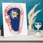 ユタ州旗登山カラビナー フォトプラーク (側面)