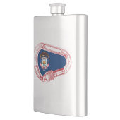 ユタ州旗登山カラビナー フラスク (左)