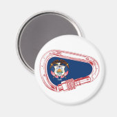 ユタ州旗登山カラビナー マグネット (正面/裏面)