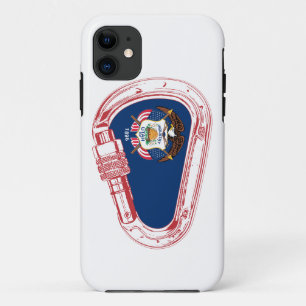 ユタ州旗登山カラビナー iPhone 11 ケース