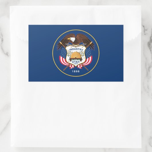 ユタ州旗統一されたアメリカ共和国 長方形シール (バッグ)