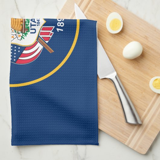 ユタ州旗 キッチンタオル (四つ折り)