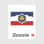 ユタ州旗(ビーハイブ州旗) シール (シート)