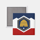 ユタ州旗（ビーハイブ州旗） マグネット (正面/裏面)