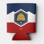 ユタ州旗（ビーハイブ州旗） 缶クーラー (正面)