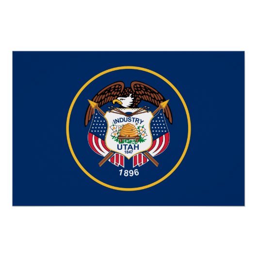 ユタ州旗 ポスター (正面)