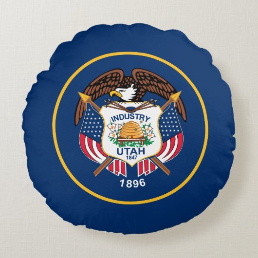ユタ州旗 ラウンドクッション (正面)
