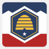 ユタ州旗(米国) スクエアシール (正面)