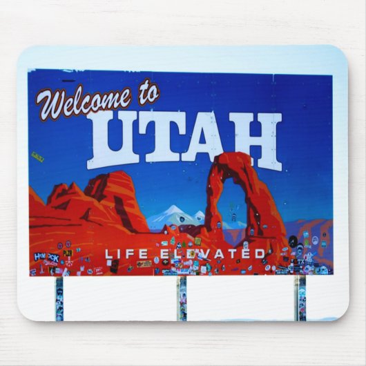 ユタ州歓迎サイン マウスパッド (正面)