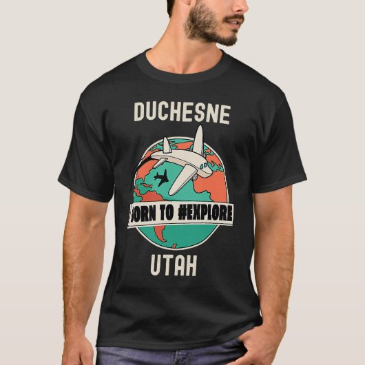 ユタ州生まれ旅行を探索する Tシャツ (正面)