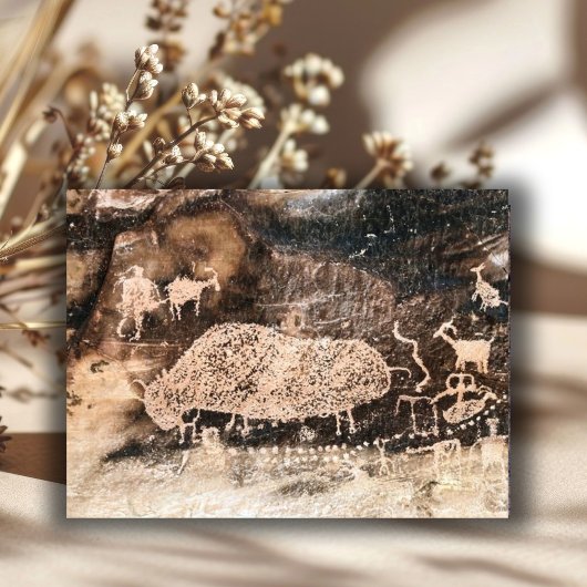 ユタ州9 Mile Canyon, Bison Pictograph ポストカード