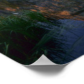 ユタ州.アメリカ。マゴグ山が白松に反射した ポスター (角)