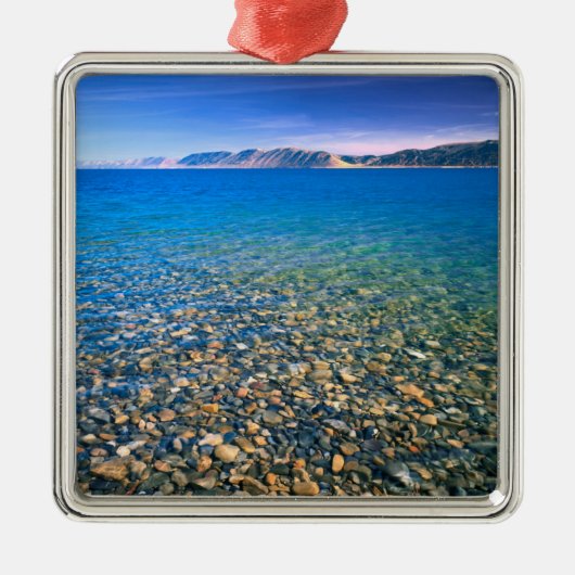 ユタ州.アメリカ。熊澄ん湖の水が現れる メタルオーナメント (正面)