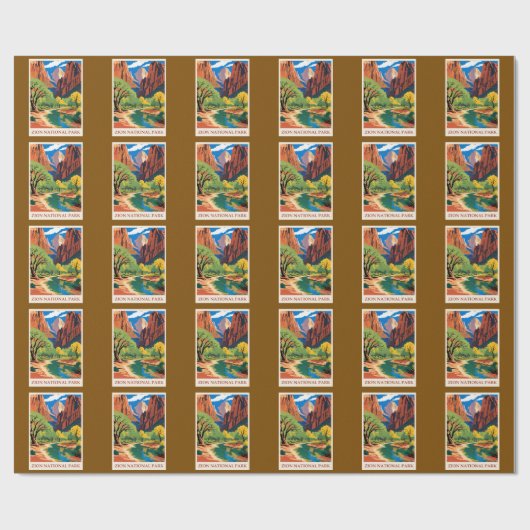 ユタ州 – シオン国立公園 ラッピングペーパー (フラット)