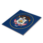 ユタ州：ビーハイブ州米国国旗、業界 タイル (側面)