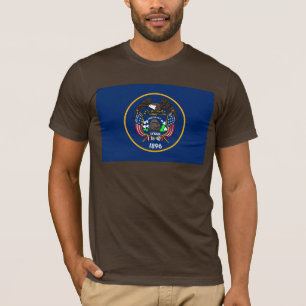 ユタ州:ビーハイブ州米国国旗、業界 Tシャツ