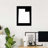 ユタ州（ホワイト） ポスター (ホームオフィス)