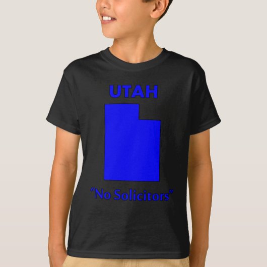 ユタ州 - 勧誘お断り Tシャツ (正面)