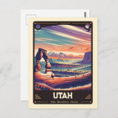 ユタ州 |愛国心ヴィンテージ ポストカード (正面/裏面)