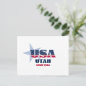 ユタ州（赤、白、青の葉書） ポストカード (スタンド正面)