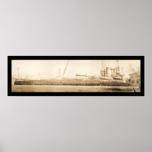 ユタ州(USS)のCrew Photo 1912 ポスター (正面)