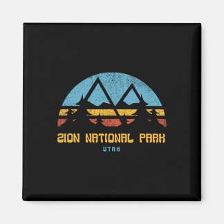 ユタ州 Zion National Park リトロ ヴィンテージ ハイキング ギフト マグネット