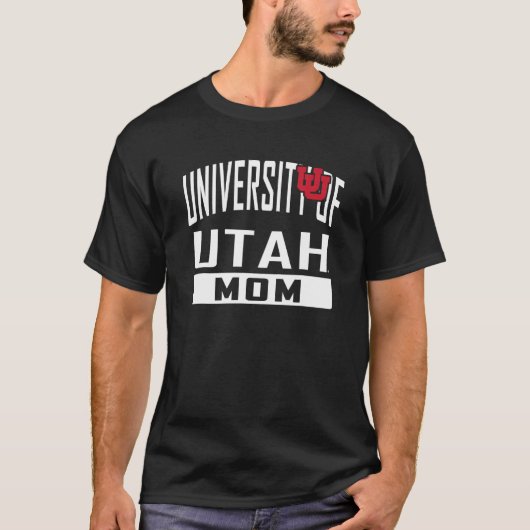 ユタ州Utes Mom University Mother Black Official L Tシャツ (正面)